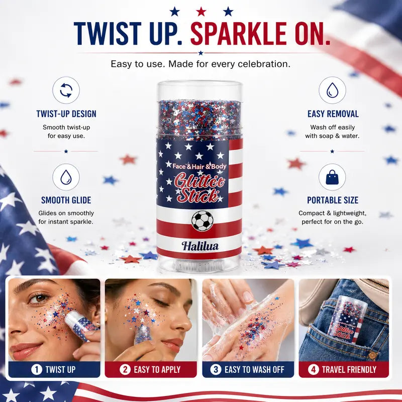 🎇🦅Signature 4th of July Glitter Stick (2026) 🇺🇸
